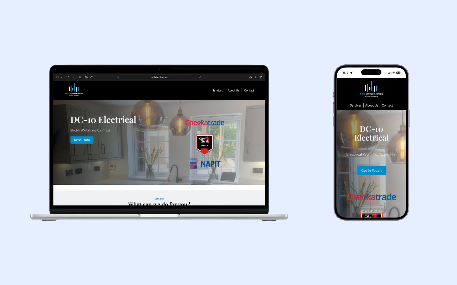 Case study screenshot for DC-10 Electrical turned local Swansea searches into trust-led enquiries across Gower