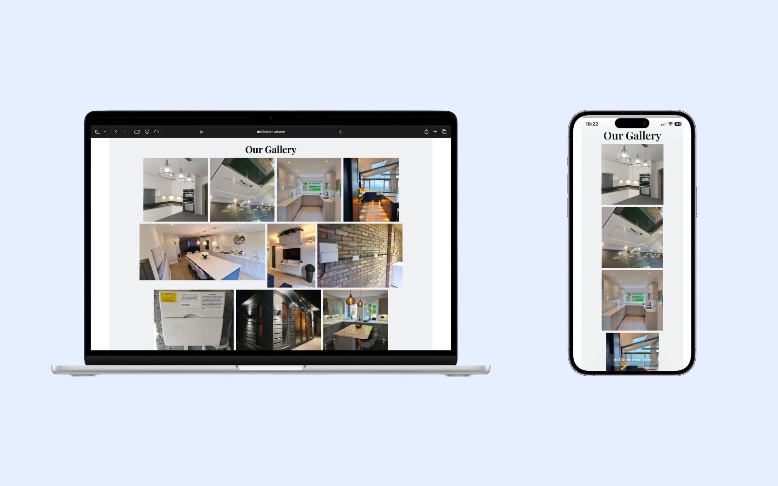 Gallery that proves real work screenshot from the DC-10 Electrical turned local Swansea searches into trust-led enquiries across Gower case study