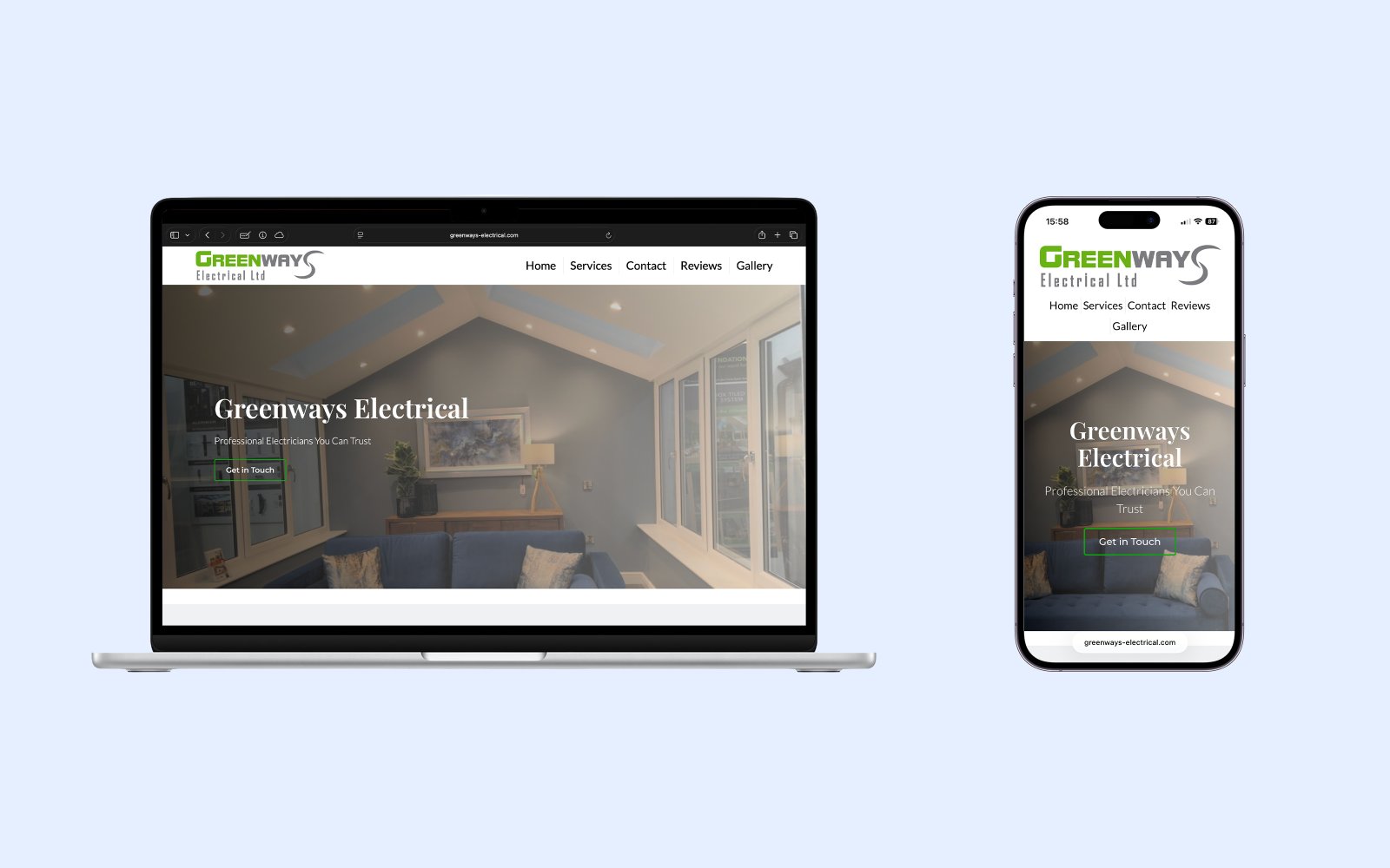 Case study hero screenshot for Greenways Electrical brought in 630 engaged local visitors looking for trusted electricians in Llanelli